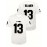 Men's white # 13 American football jersey loose embroidered sports, fashionable, casual, street breathable football jersey
