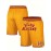 Men's Yellow # 14 Basketball Shorts with Pockets, Casual Fashion, Breathable Sports Zipper, High Quality Embroidered Shorts