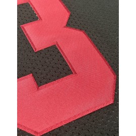 Men's Black #23 American Football Jersey - Breathable Mesh Loose Fit V-Neck with Embroidered TREY Name & Number, All-Season Casual Streetwear for Sports, Outdoor Activities & Football Parties, Sports Fan Apparel, Sporty Vneck, Airflow Enhancing Design