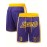Men's Basketball Shorts with Embroidered LEGEND #24 Design - Purple & Yellow Loose-Fit Zipper Pockets, Breathable Mesh Athletic Shorts for Training, Streetwear & Casual Wear - All-Season Comfort