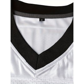 Men's White # 45 American Football Jersey Loose Embroidered Sports, Fashion, Casual, Street Breathable Football Jersey