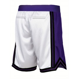 Men'S White # 8-24 Basketball Shorts With pockets Casual Fashion Breathable Sports Zipper High Quality Embroidered Shorts