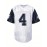 Men'S White Patchwork Sleeves # 4 American Football Uniform, Loose Embroidery Sports, Fashionable And Casual, Street Breathable Football Uniform