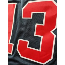 Men's Dark Blue #13 Baseball Jersey - Loose Fit V-Neck Embroidered Sports Shirt, Breathable Button-Up Casual Streetwear for All Seasons, Outdoor & Athletic Activities, Allseason Apparel, Embroidered Detailing