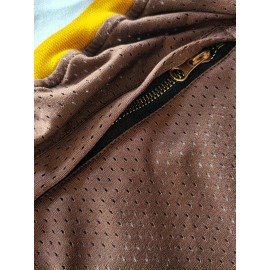 Men'S Brown # 23 Baseball Shorts With Pocket, Casual, Fashionable, Breathable, Sports Zipper, High Quality Embroidered Shorts