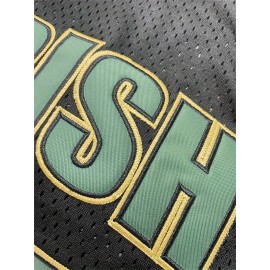 Men's #23 Basketball Jersey Vintage Embroidered Crewneck Breathable Race Training Uniform Jersey Sleeveless Top Black Green S-XXXL