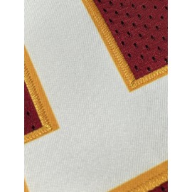 Men's Red #10 American Football Jersey - Loose Fit Breathable Embroidered V-Neck Top for Casual Streetwear, Sports & Outdoor Activities | All-Season Machine Washable Football Suit, Athletic Apparel, Sporty Design, Embroidered Detailing