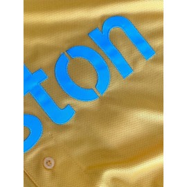 Men's Yellow #4 Baseball Jersey - Loose Fit V-Neck Streetwear with Embroidered Lettering, Breathable Short Sleeve Sports Shirt for Casual, Outdoor & Seasonal Celebrations (Machine Washable), Outdoor Activewear | Relaxed Fit Top | Comfortable Wear