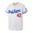 Men'S White # 42 Baseball Shirt, Classic Letter Embroidery Design, Button style Short Sleeve Breathable Shirt, Training and Competition Category: Men'S Baseball Shirt