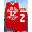 Men's #12 Red Basketball Jersey, V-Neck, Polyester, 