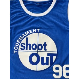 Men's #96 Blue Basketball Jersey - Retro Tournament Out Design, Breathable Polyester, S-XXXL, Ideal for Team Sports & Casual Wear