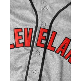 Men'S Baseball Jacket # 19 Grey Embroidered Letter V-Neck Slightly Elastic Loose Fit Suitable For Casual Sports, Outdoor Activities, And Seasonal Celebrations S-3XL