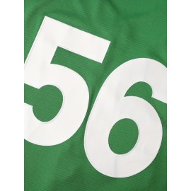 Men'S Baseball Shirt # 56 Green Sports Shirt Knitted Loose Fabric