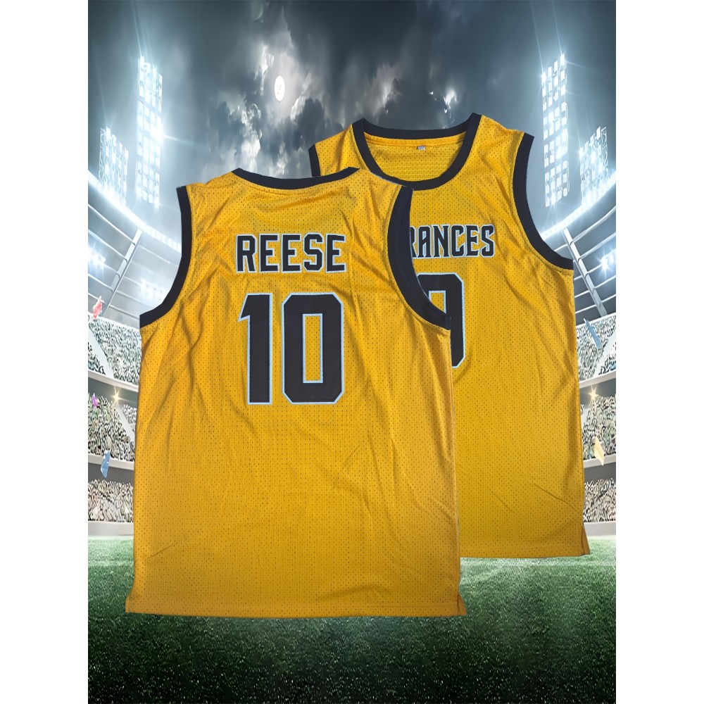 Men'S American Basketball Jersey, # 10 Embroidered Polyester Blue Ball Shirt, Loose Knit Fabric, Suitable For Street, Team Sports, Vacation, Beach, Etc, S-XXXL