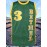 Men's #3 Green Basketball Jersey - V-Neck, 