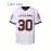 Men'S American Football Shirt Classic # 30 White Embroidered Design Short Sleeve Breathable Shirt Suitable For Training And Competition