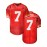 Men'S red # 7American Football Jersey Suit Loose Embroidered Sports, Fashionable and Casual, Street Breathable Football Suit