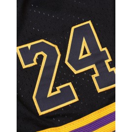 Men'S Black # 8-24 Basketball Shorts Casual Fashion Breathable Sports Zipper High Quality Embroidered Shorts