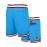 Moon Blue # Bird Animal Cartoon Embroidery Pattern, Baseball Shorts With Pocket, Casual Fashion, Breathable, Sports Zipper, High Quality Embroidered Shorts