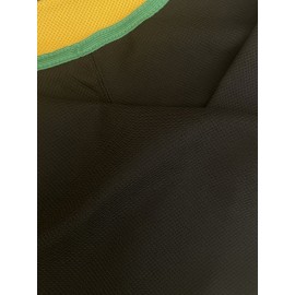 Men's #33 Black and Golden Ice Hockey Jersey - Embroidered, Breathable Polyester, V-Neck Captain's Sweatshirt with Striped Accents - Sporty & Casual for All Seasons