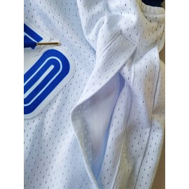 Men'S White # 27 Baseball Shorts With Pockets, Casual, Fashionable, Breathable, Sports Zipper, High-quality Embroidered Shorts