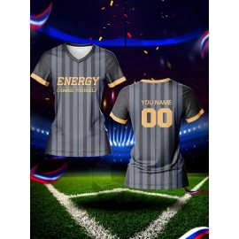 Customizable Women's V-Neck Soccer Jersey - Personalized Name & Number, Breathable Polyester, Quick-Dry Sports Top for Team Training & Casual Wear, Athletic Jersey | Customizable Sports Apparel | Stretchy Fabric