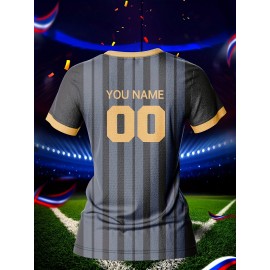 Customizable Women's V-Neck Soccer Jersey - Personalized Name & Number, Breathable Polyester, Quick-Dry Sports Top for Team Training & Casual Wear, Athletic Jersey | Customizable Sports Apparel | Stretchy Fabric