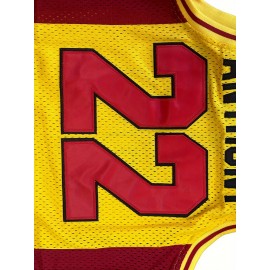 Kids Sport Jerseys Youth For Boys Girls #22 OAK HILL Yellow Basketball Jersey, 3-14Years