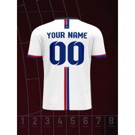 Customizable V-Neck Youngsters's Soccer Shirt - Comfortable Fit for Sports and Casual Outdoor Running, Polyester