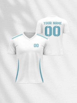Customizable Kids Soccer Jersey with V-Neck, Polyester Blend, Medium Stretch, All-Over Print, Preppy Sports Casual Street Style, for Boys, Girls, and Youth, for Spring/Summer/Fall, Perfect for Running, Training, Festivals, and Everyday Wear
