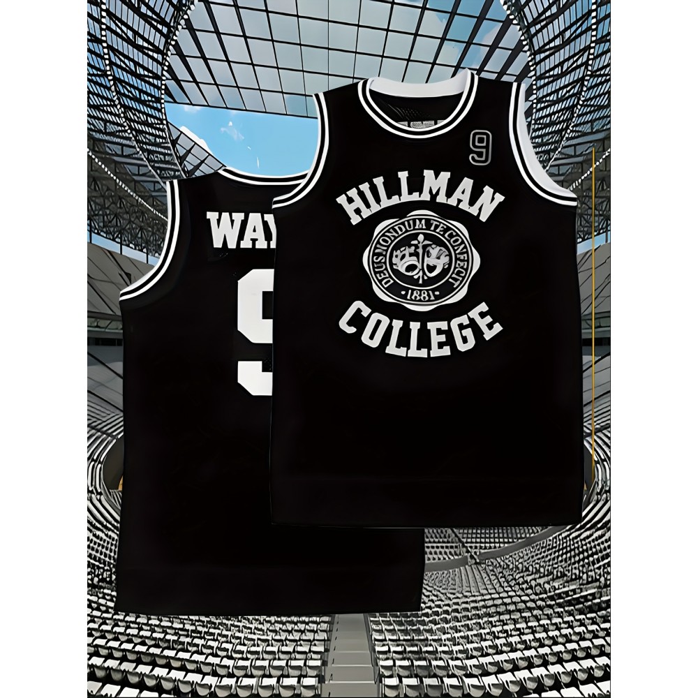 Men'S Basketball Sweatshirt # 9 Black Breathable Sweatshirt Round Neck Knitted Loose Fabric Wear In Spring, Summer, And Autumn